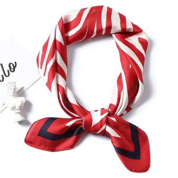 

2020 women square silk bag scarf neck hair band foulard lady head scarves print neckerchief small shawls and wraps summer new wmtdxn, Blue;gray