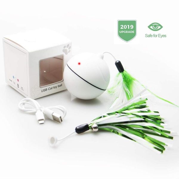 

взрывчатая кошка прыгает мяч электрический pet led 360 вращение флэш шарик смешные игрушки дома домашнее животное кошка интерактивные лазерн