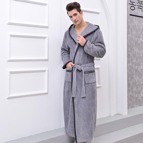 

men&women kimono hooded bathing robe thicken homewear housecoat dressing clothes towel