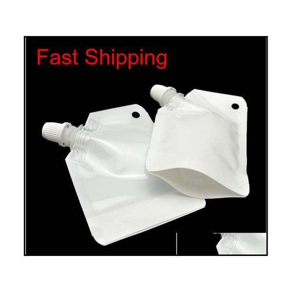 

50ml white plastic doypack liquid stand up storage pouch packing bag with side s qylsiy bbgargden