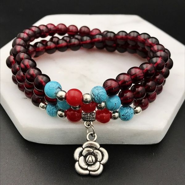 

pomegranate glass beads braceletjewelry yiwu small gift set pomegranate pendant glass beads bracelet pendant braceletbracelet bracelet, Golden;silver