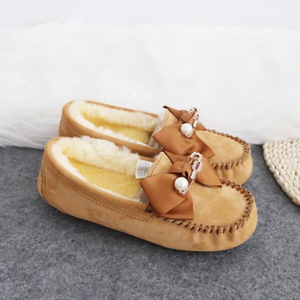 

boots wholesale women classic mini snow genuine leather warm winter shoes natural wool ankle, Black