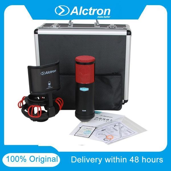 

original alctron x50b professional large diaphragm recording condenser microphone shockmount windscreen live streaming1