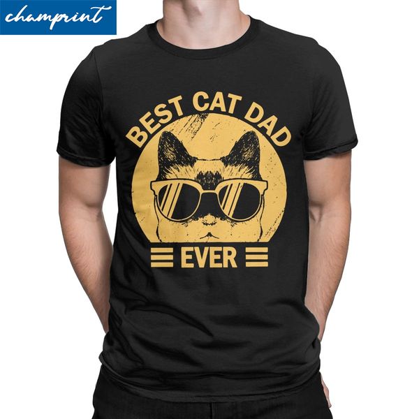 

cat dad ever retro vintage gift men's funny father daddy amazing tees short sleeve printed sport hooded sweatshirt hoodie men t shirt