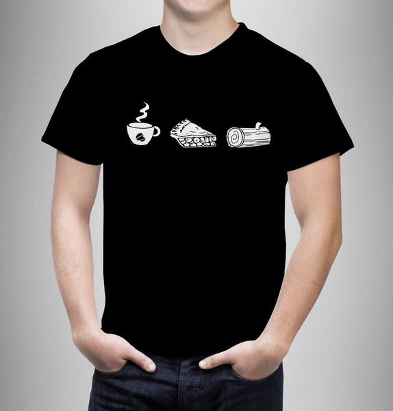 

coffee pie log - mens t-shirt - cult classic tv show men t shirt sport hooded sweatshirt hoodie