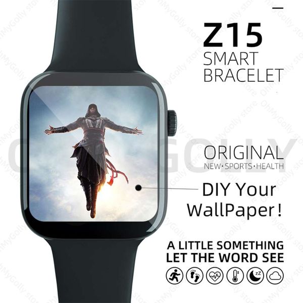 

watch z15 seri 6 pk amazfit gts gt 2 hw12, sports smart watch, activity monitoring, ecg, for both men and women