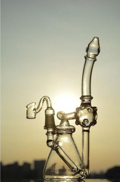 Recycler Dab Rigs Narghilè Feb Egg Glass Water Bong Tubo ad acqua spessa Accessori per fumatori con giunto da 14 mm