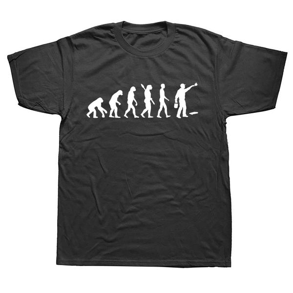 

sport funny men t shirt decorator evolution funny painter builder men's o neck cotton t-shirt