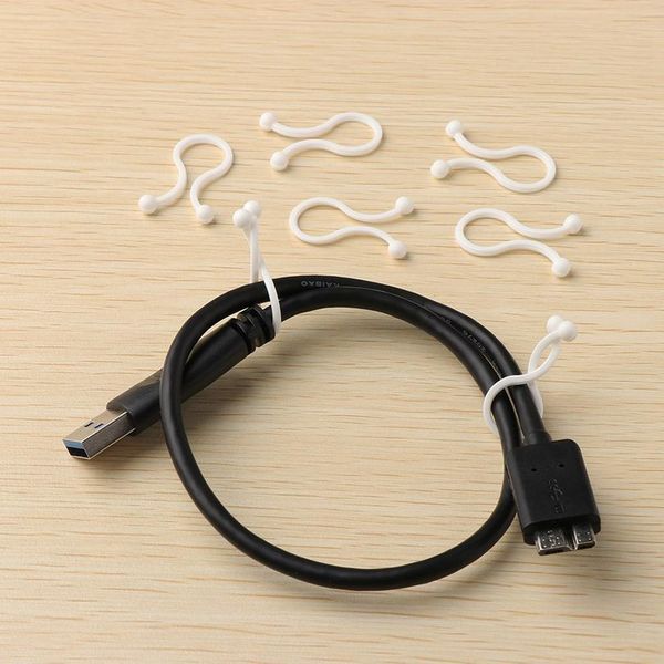 

20/30 pcs fastener holder thread earphone cord wrap/charger line winder twist tie cable organizer wire clip u jllucr