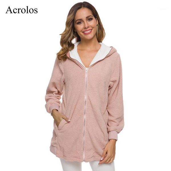 

fleece jacket women coat winter 2020 causal soft hooded zipper female coats warm plus size faux fur fluffy woman jacket 5xl1, Black;brown