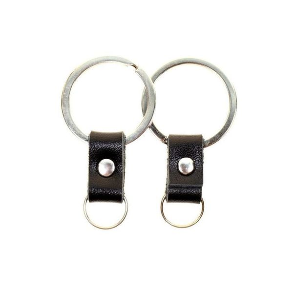 

business double circle pu leather keychain pu business wallet waist key chain car trinket leather keychains k jlluut