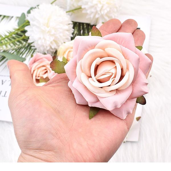 

30pcs white rose artificial silk flower heads decorative scrapbooking for home wedding birthday decoration fake rose bbygco