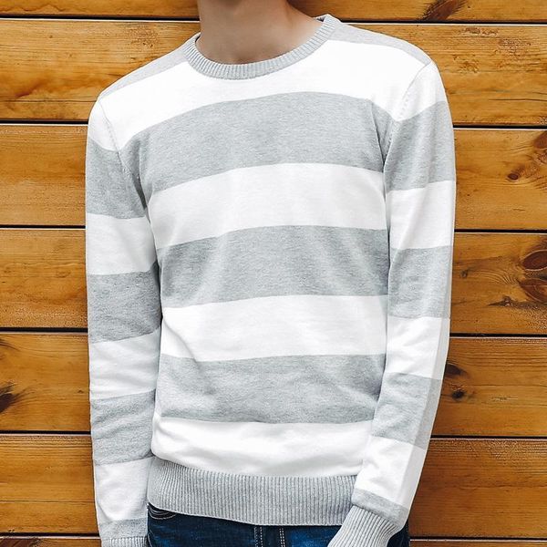 

pullovers men autumn spring brand clothing casual slim fit cotton knitting quality patchwork mens kg-629, White;black