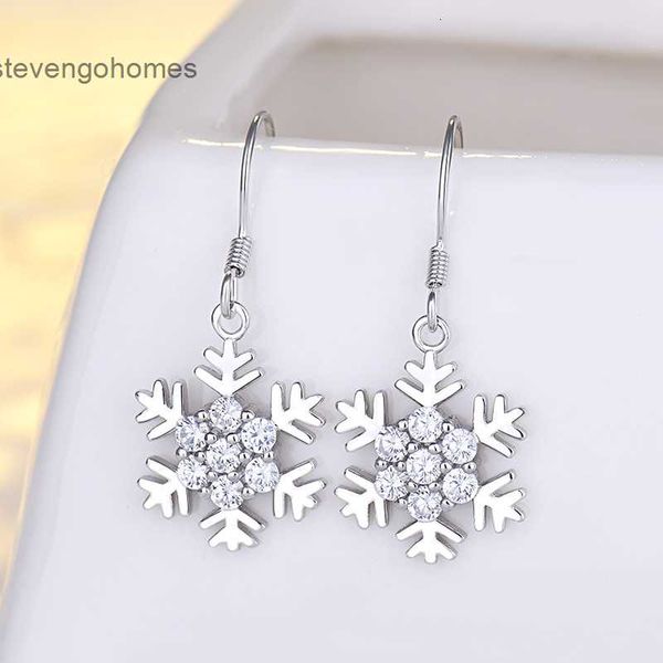 

step into zircon earrings 925 sterling silver for girls, Golden