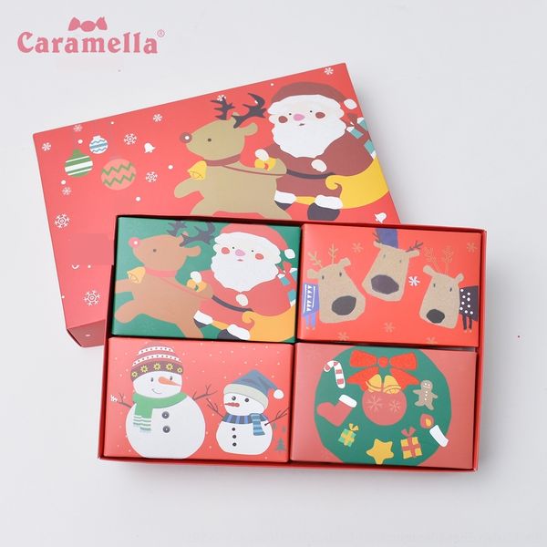 

sqc4m caramella autumn and winter new thickened christmas children's kids children's kids s cartoon socks floor socks 4 pairs of g, Black