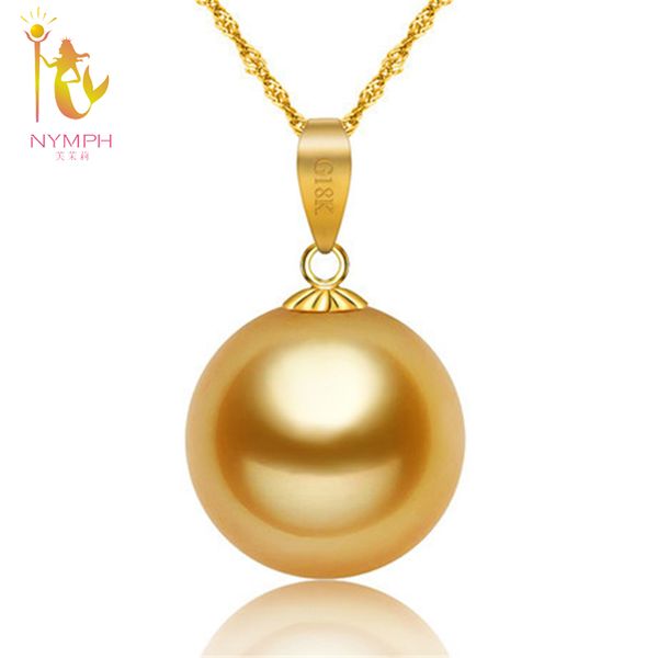 

nymph fine jewelry natural southsea pearls pendant 18k gold accessory and sent silver chain dg01