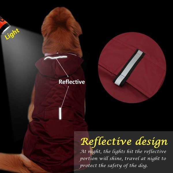 

pet large dog raincoat waterproof big dog clothes outdoor coat rain jacket for golden retriever labrador husky big dogs bbytjm