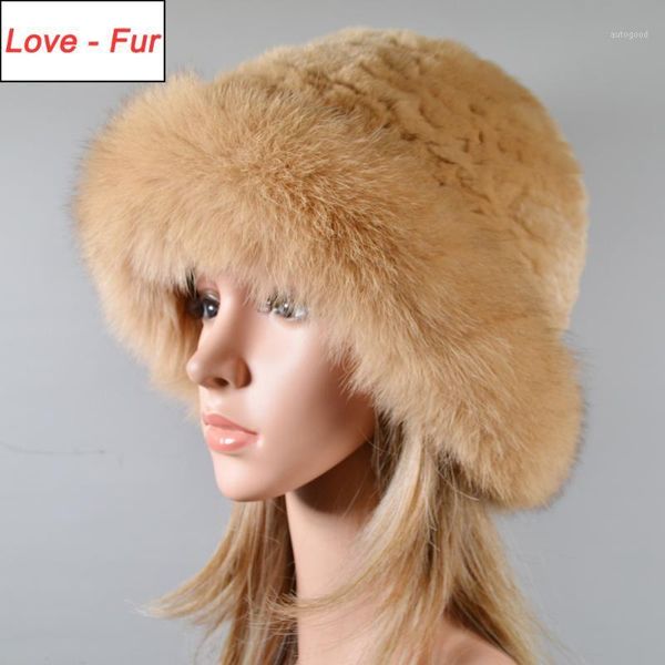 

beanie/skull caps winter warm women knitted real natural fur hat bowler solid rex beanies lady skullies1, Blue;gray