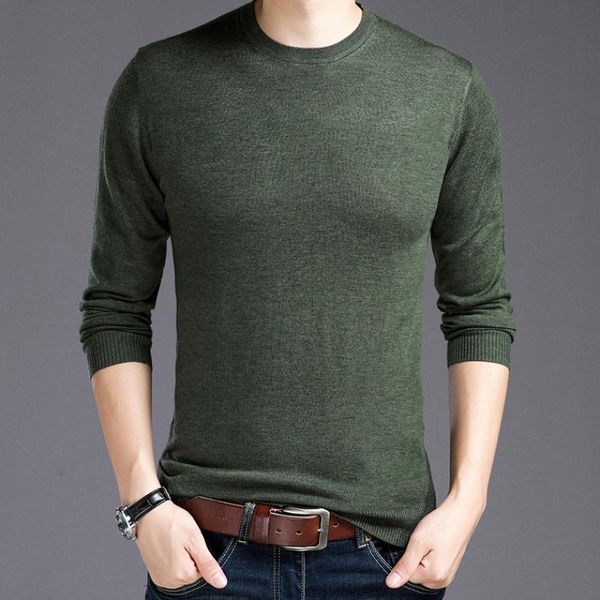 

sweater men's clothing autumn winter round neck long-sleeved knitted sweaters 1119, White;black