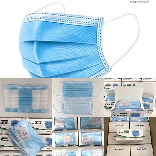 

masks dust layer blue in disposable stock three mask rapid delivery, comfortable and breathable, apply to the salon, fa