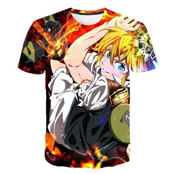 

cool men seven deadly sins japanese anime nanatsu no taizai comfortable camiseta 3d print shirts humor harajuku kawaii men clothing
