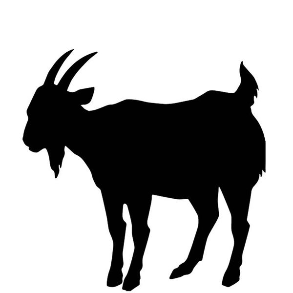 

16.2cm*16.2cm goat decorate pattern car sticker car door accessories vinyl decal black/silver c4-2055