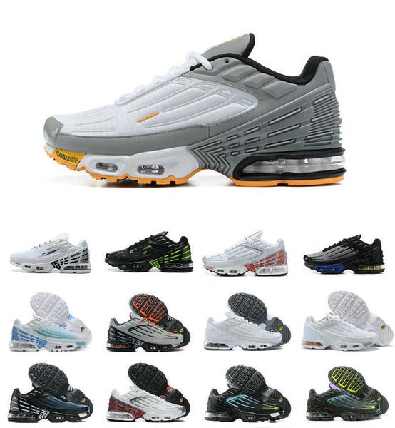 

2022 tn 3 tuned iii plus trainers running shoes triple black silver laser blue men women runners leather obsidian with gold symbol white