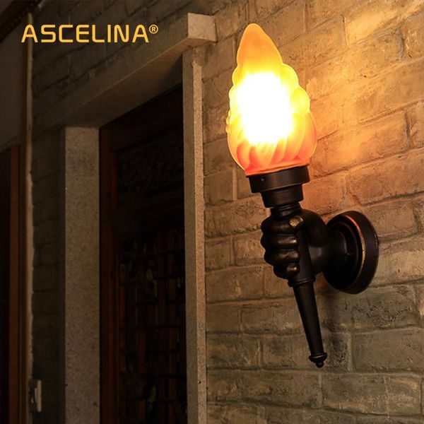 

wall lamp torch hand creative fixtures bedroom led source lighting corridor country yard garden light cafe bar outdoor