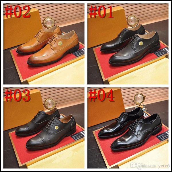 

g1 men leather shoes men dress shoe formal wedding party shoes for luxury men retro brogue shoes luxury brands men's oxfords 22, Black