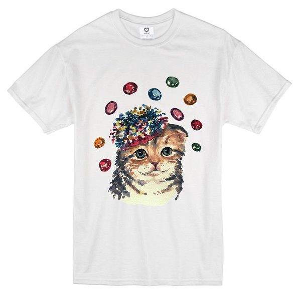

new brand hip hop simple watercolor colorful beautiful cute animal cat funny joke sport hooded sweatshirt hoodie t shirt
