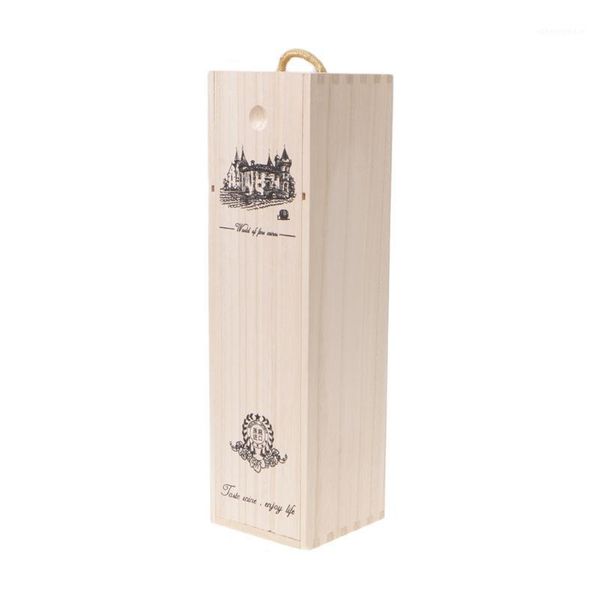 

high-quality custom-made pine wood red wine carrier gift packing box 35ed1