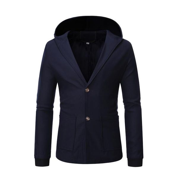 

spring windbreaker men's hooded jacket men's autumn solid color hooded jacket large size 5xl, Black;brown