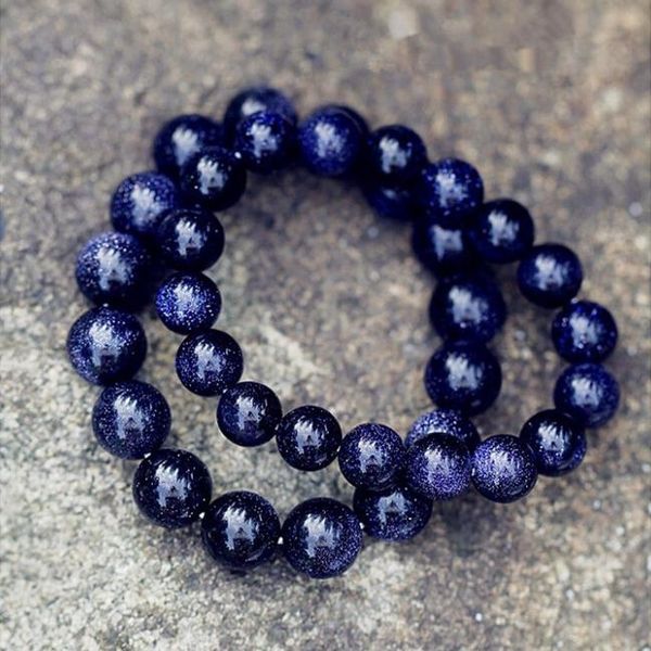 

j1tyg stone blue s stone bracelet with for diameter of 6-16mm purple sand natural bracelet bead men and women 8kadu, Golden;silver