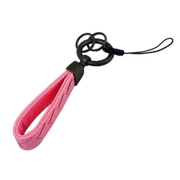 

lambskin weave short hand strap anti-slip mobile phone straps cord phone hand rope fashion phone key holder ring qylqrx