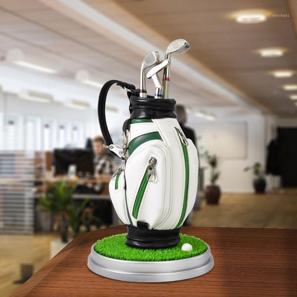 

golf training aids novelty gift for golfer coworker men women desk decoration unique leather pens set with bag holder christmas gift1