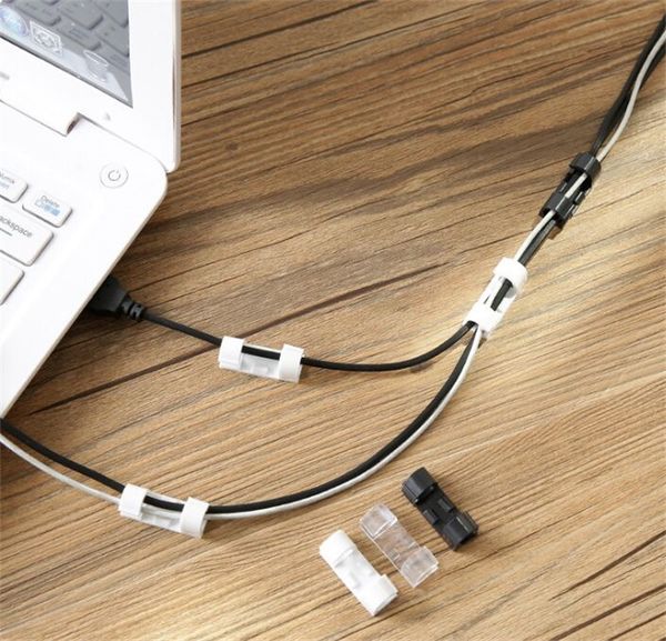 

white data line storage finisher household pure color network cable fixing clip autohesion wire thread management device 1 15zl j2
