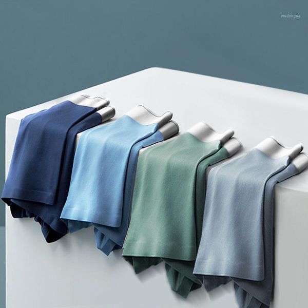 

mens' underwear 4pcs/pack summer solid color boxer ultra-thin ice silk pants breathable e52021, Black;white