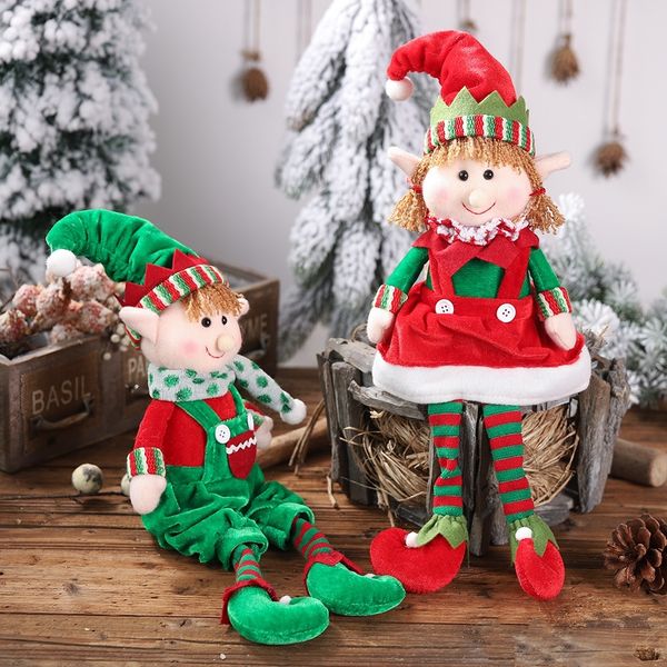 

d3uji fairy doll e dollchristmas new products leg hanging elves sitting posture gifts zicheng dolls children's christmas doll are popul