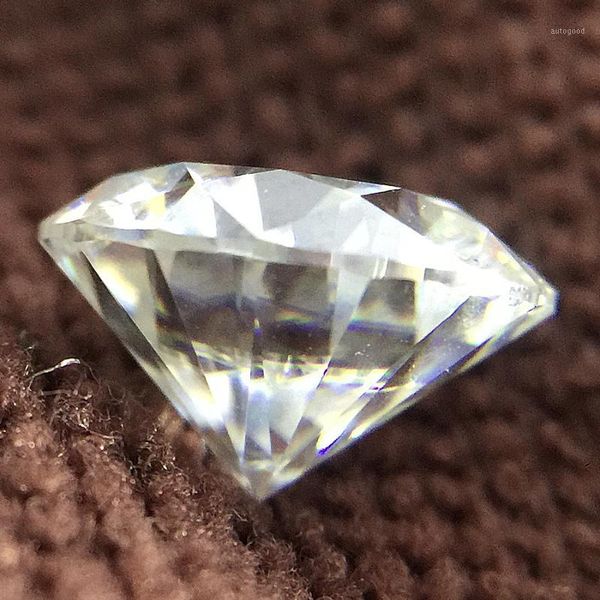

loose gemstones round brilliant cut 2ct carat 8.0mm f color moissanite stone vvs1 excellent grade test positive lab diamond1, Black
