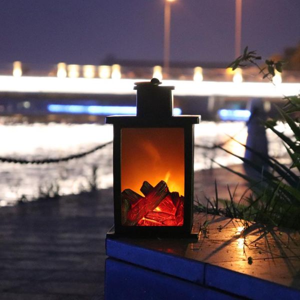 

portable lanterns ornament lawn gift battery operated lantern light hanging retro handle indoor led decorative fireplace flame outdoor