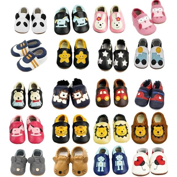 

sitaile anti-slip first walker baby shoes soft leather toddler shoes natural materials comfortable kids shoes lj201214