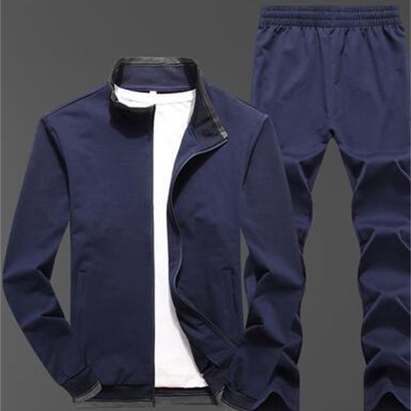 

sports autumn men's and suit winter coat new warm sweater trousers casual wear two piece trend, Gray