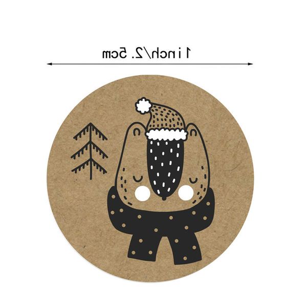

new500pcs round christmas stickers roll santa cute vintage party package envelope gift card label sealing decor for reward kid toys