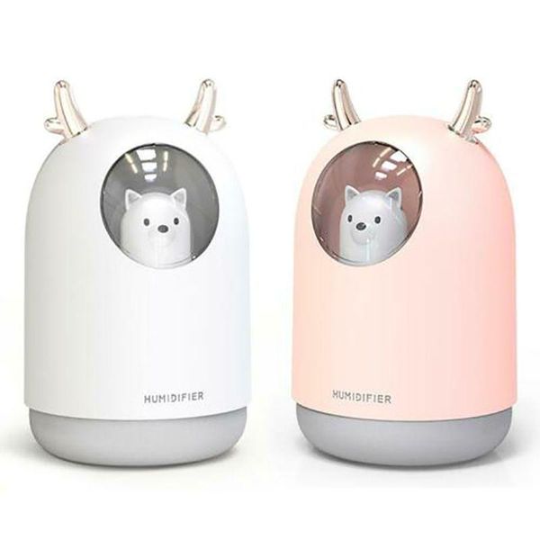 

300ml bear led ultrasonic usb air humidifier aroma essential table oil diffuser