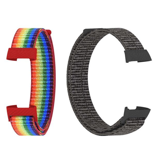 

fitbit charge3 4 nylon loop strap versa2 smart watch / braceletjk