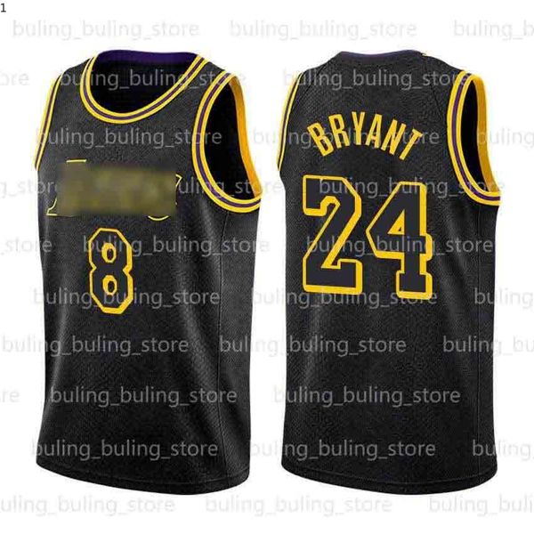 

2020 2021 los angeles lakers kobe front 8 back 24 bryant basketball jerseys black mamba jersey black purple city retro 02, Blue;black