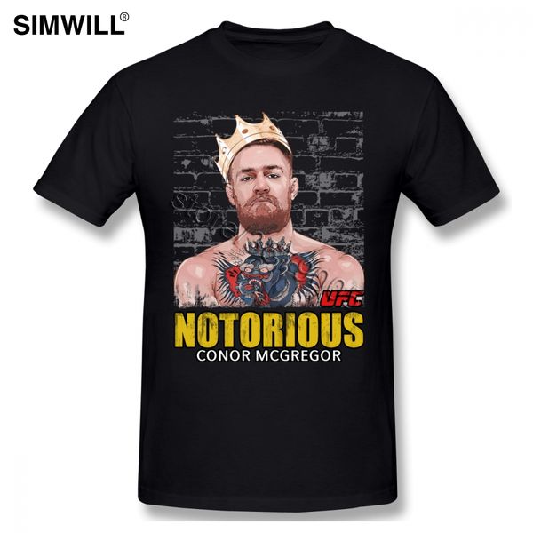 

sport conor mcgregor the notorious t shirt men's eco cotton the king tees shirts short sleeves round neck stylish tshirt plus size