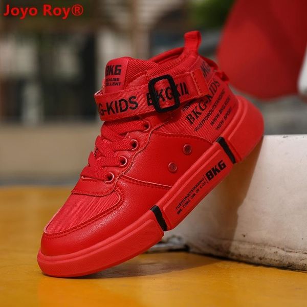 

autumn high-stitching children's shoes fashion letters thick bottom boys and girls shoes five-color in the single boots y200103, Black;red