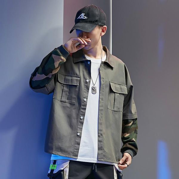 

high street spring men camouflage x print jackets mens jacket fashion cotton windbreaker coat male hood hip hop streetwea 57268, Black;brown