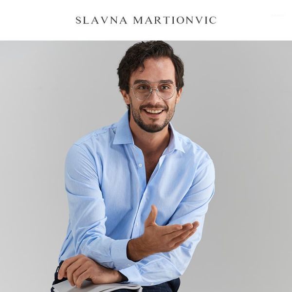 

slavna martinovic autumn and winter men's long-sleeved shirt business casual professional hawaiian shirt1, White;black